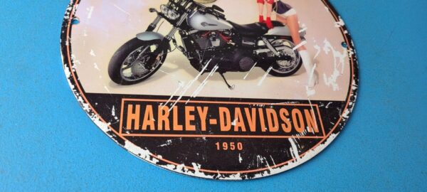 Vintage Harley Davidson Motorcycles Sign Porcelain Gas Pump Sign 305778799752 6