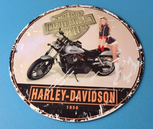 Vintage Harley Davidson Motorcycles Sign Porcelain Gas Pump Sign 305778799752