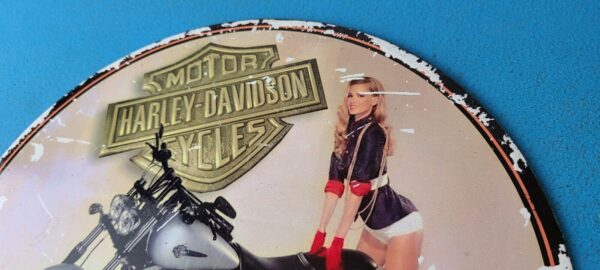 Vintage Harley Davidson Motorcycles Sign Porcelain Gas Pump Sign 305778799752 7