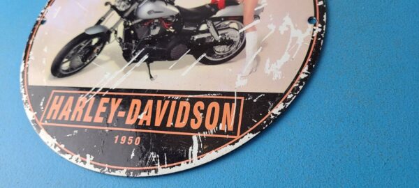 Vintage Harley Davidson Motorcycles Sign Porcelain Gas Pump Sign 305778799752 9