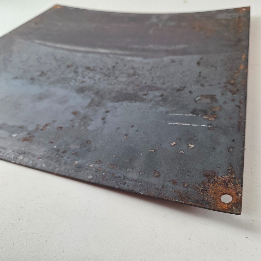 Vintage Husky Gasoline Sign - Hi Power Gas Motor Oil Pump Porcelain Sign - Image 9