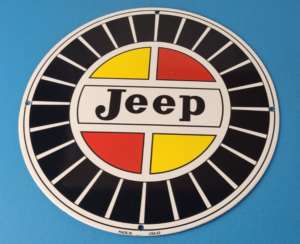 Vintage Jeep Vehicles Sign Porcelain Truck Utility 4 Wheel Drive Gas Pump Sign 305888003982