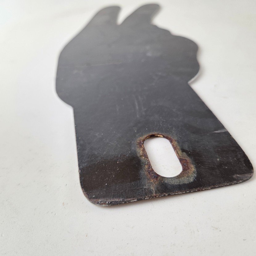 Vintage Kendall Gasoline Sign Topper - Porcelain License Plate Gas Auto Topper - Image 9