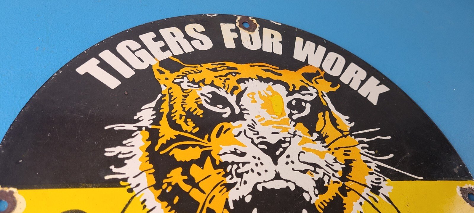 Vintage Masse Batteries Sign - Porcelain Auto Shop Garage Mechanic Gas Pump Sign - Image 5