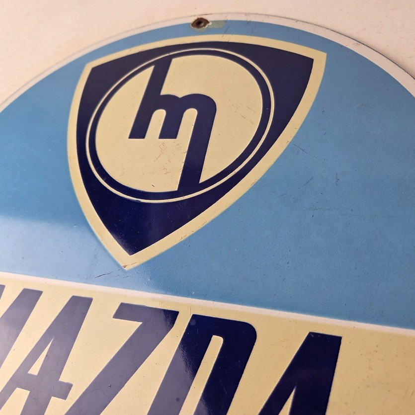 Vintage Mazda Porcelain Sign - Automobiles Mechanic Repair Shop Gas Pump Sign - Image 12