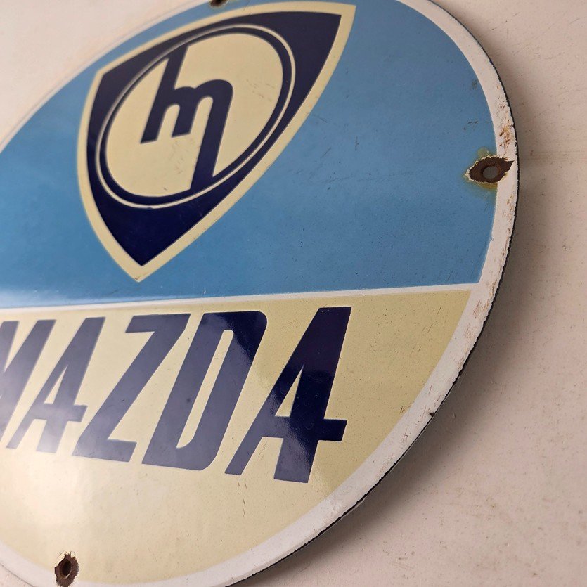 Vintage Mazda Porcelain Sign - Automobiles Mechanic Repair Shop Gas Pump Sign - Image 13