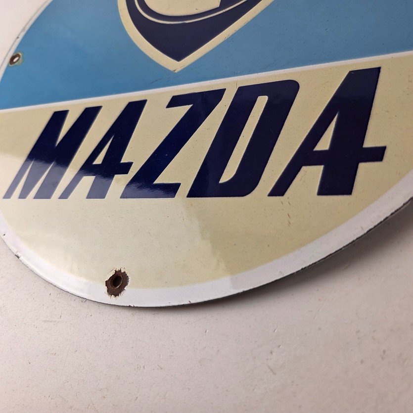 Vintage Mazda Porcelain Sign - Automobiles Mechanic Repair Shop Gas Pump Sign - Image 14