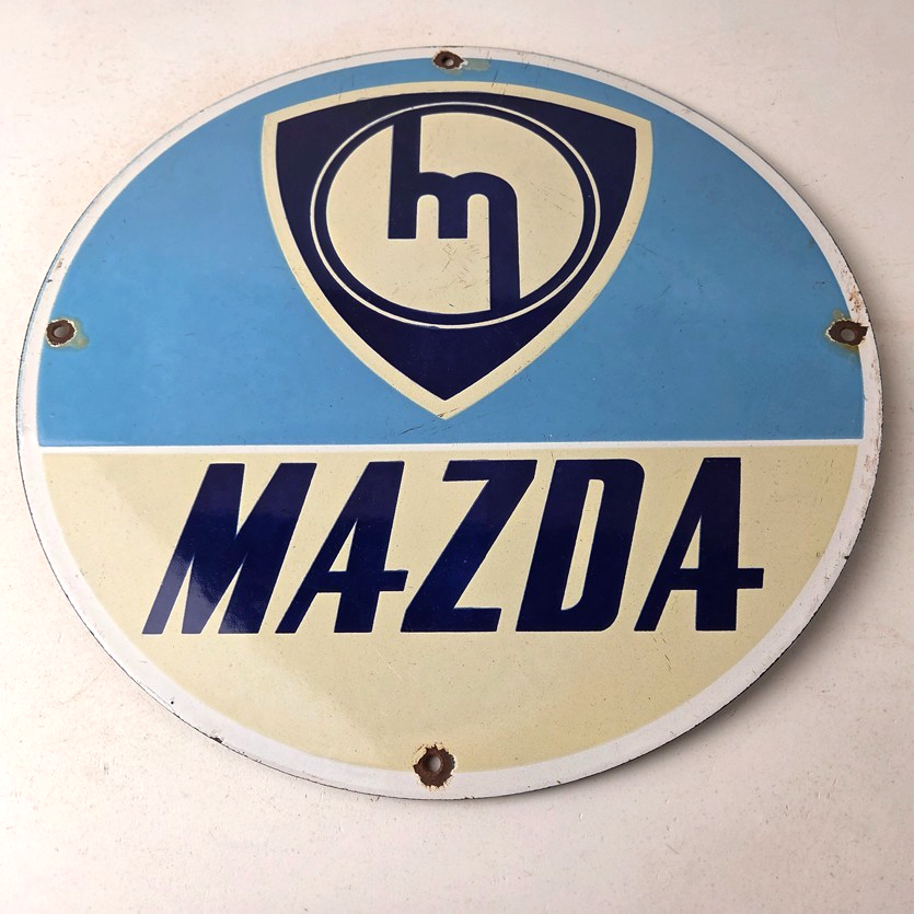 Vintage Mazda Porcelain Sign - Automobiles Mechanic Repair Shop Gas Pump Sign - Image 15