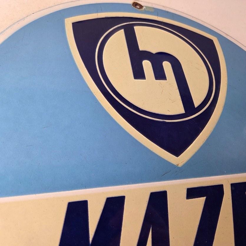 Vintage Mazda Porcelain Sign - Automobiles Mechanic Repair Shop Gas Pump Sign - Image 5