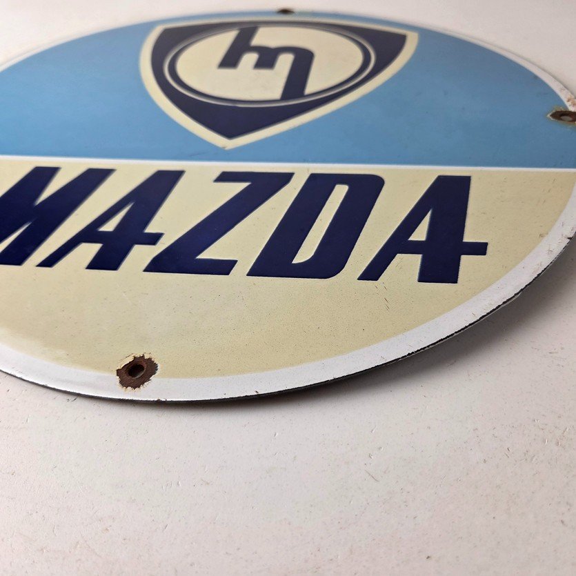 Vintage Mazda Porcelain Sign - Automobiles Mechanic Repair Shop Gas Pump Sign - Image 10