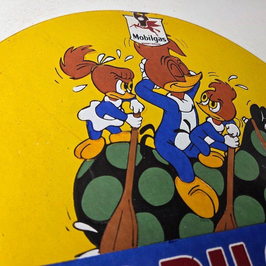 Vintage Mobil Gasoline Sign - Mobilgas Socony Gas Pump Plate Porcelain Sign - Image 5