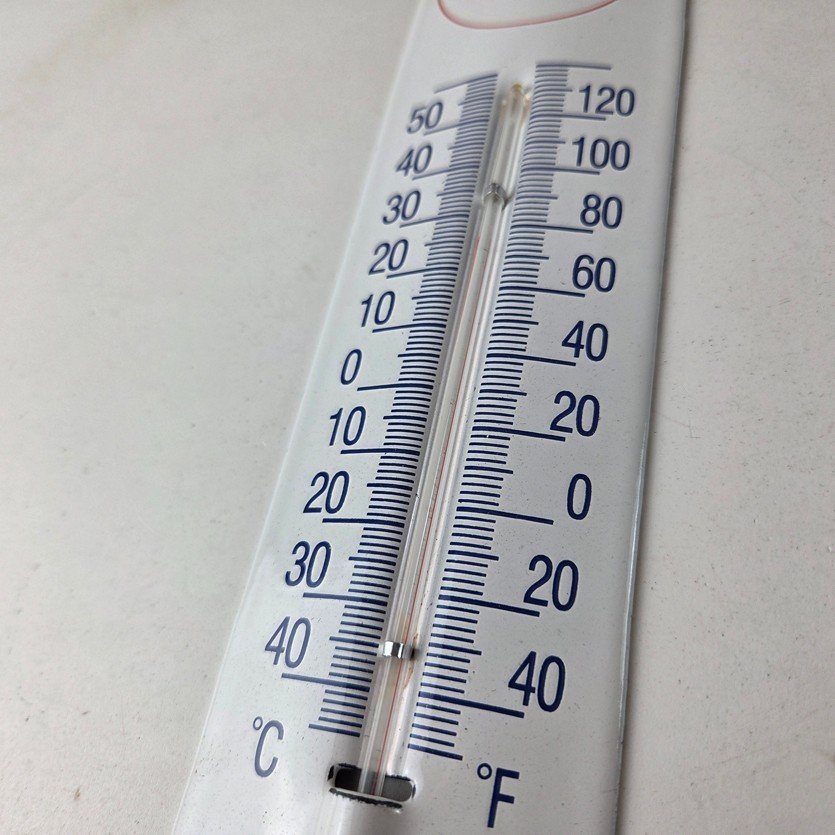 Vintage Mobil Safety Sign - Gas Service Pump Ad Sign on Porcelain Thermometer - Image 13