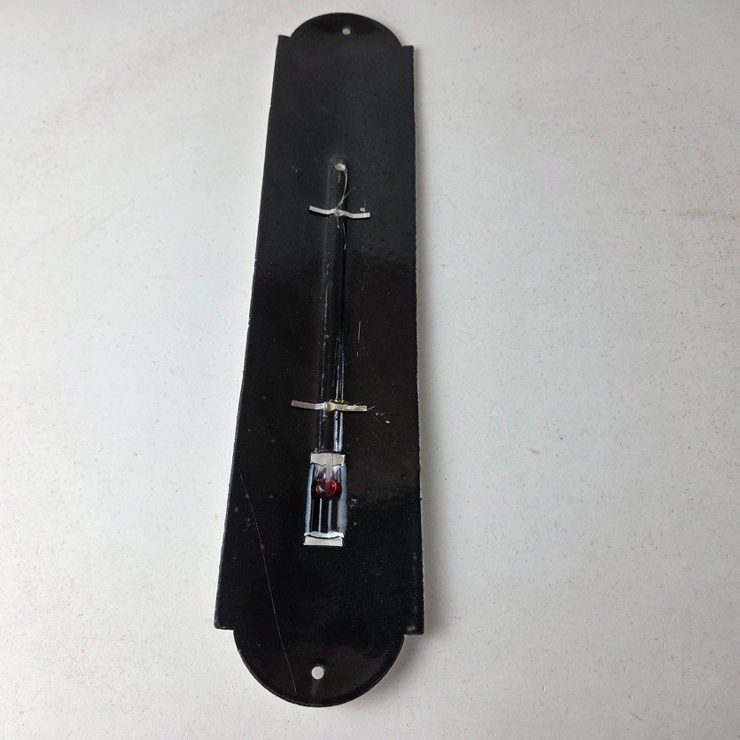 Vintage Mobil Safety Sign - Gas Service Pump Ad Sign on Porcelain Thermometer - Image 7