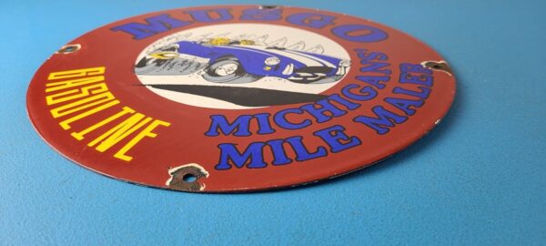 Vintage Musgo Gasoline Sign Gas Oil Pump Service Station Porcelain Sign 305697715172 10