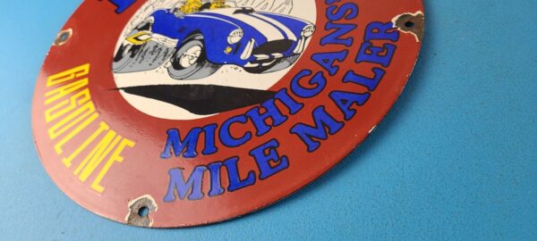 Vintage Musgo Gasoline Sign Gas Oil Pump Service Station Porcelain Sign 305697715172 9