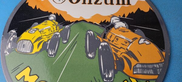 Vintage Oilzum Motor Oil Sign Porcelain Gas Sign Gasoline Pump Racing Sign 305370477522 3