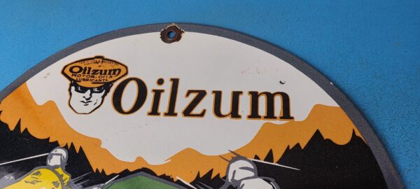 Vintage Oilzum Motor Oil Sign Porcelain Gas Sign Gasoline Pump Racing Sign 305370477522 7