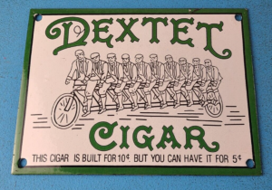 Vintage Porcelain Sign Dextel Tobacco Cigar Pipe Sign General Store Gas Sign 305859380462