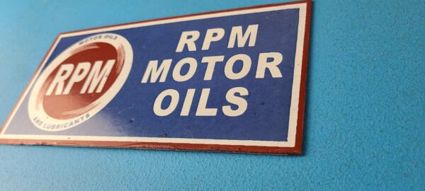 Vintage RPM Motor Oil Sign Gas Service Station Pump Porcelain Sign 305769112002 8