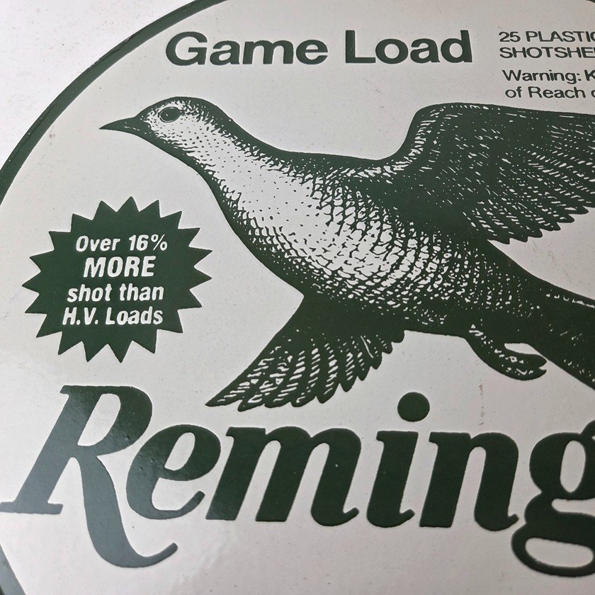 Vintage Remington Game Load Porcelain Sign - Bird Shotshell Hunting Sign - Image 3