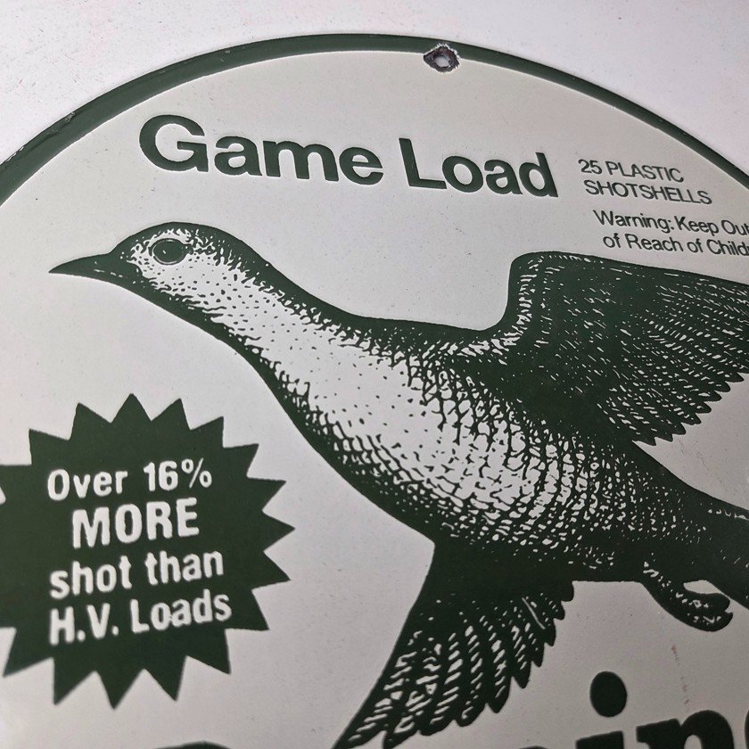 Vintage Remington Game Load Porcelain Sign - Bird Shotshell Hunting Sign - Image 5