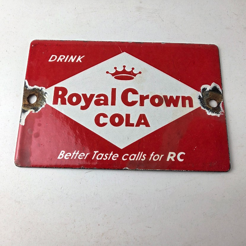 Vintage Royal Crown Cola Porcelain Sign - RC Cola Beverage Drink Cola Gas Sign - Image 15
