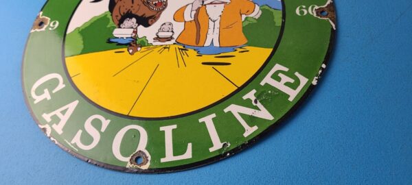 Vintage Sinclair Gas Porcelain Sign Goku Krillin Dragon Ball Man Cave Sign 305552664752 9