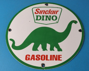 Vintage Sinclair Gasoline Porcelain Dinosaur Service Station Gas Pump Plate Sign 305900736742