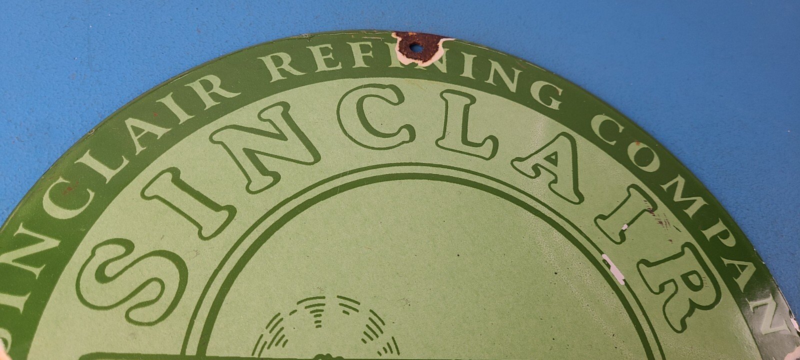 Vintage Sinclair Gasoline Sign - Airplane Porcelain Gas Pump Sign - Image 5