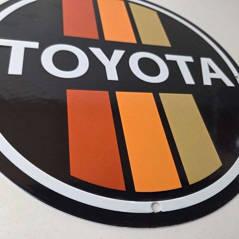 Vintage Toyota Sign - Automobile Truck Car Motors Gas Pump Porcelain Sign - Image 11