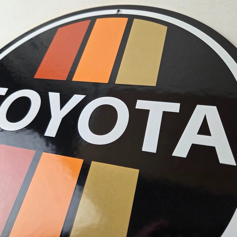 Vintage Toyota Sign - Automobile Truck Car Motors Gas Pump Porcelain Sign - Image 12