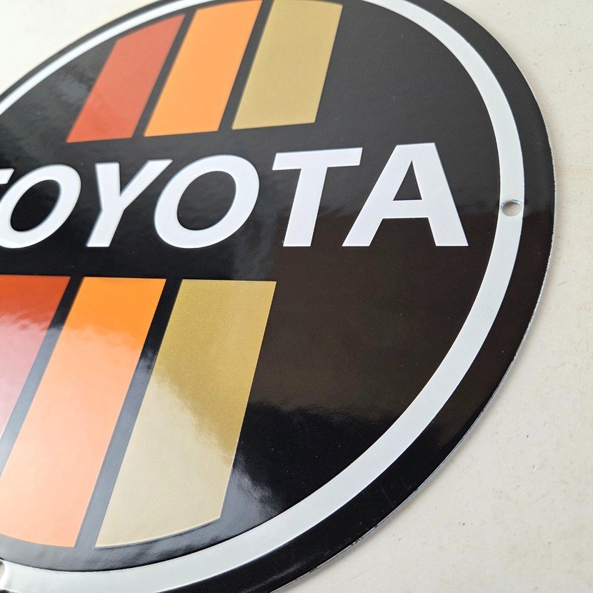 Vintage Toyota Sign - Automobile Truck Car Motors Gas Pump Porcelain Sign - Image 13