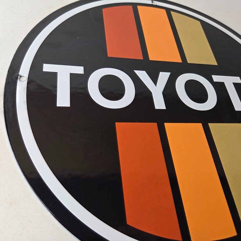 Vintage Toyota Sign - Automobile Truck Car Motors Gas Pump Porcelain Sign - Image 6