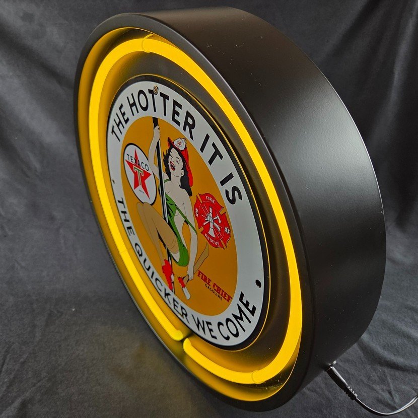 Real Authentic Neon Can - Yellow Glass Tube Vintage Display Gas Porcelain Sign - Image 15