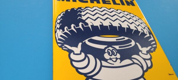 VINTAGE MICHELIN TIRES PORCELAIN GAS MOTOR OIL SERVICE STATION SIGN 305772467873 5