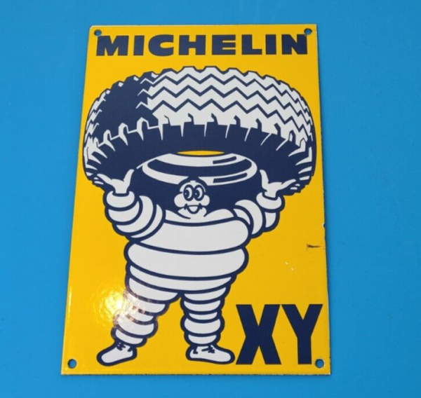 VINTAGE MICHELIN TIRES PORCELAIN GAS MOTOR OIL SERVICE STATION SIGN 305772467873