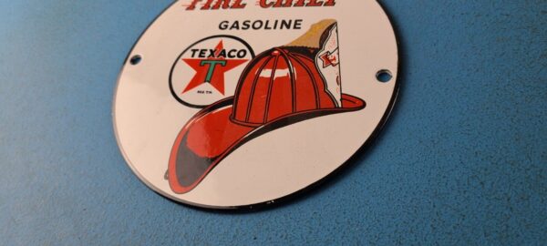 VINTAGE TEXACO GASOLINE PORCELAIN GAS OIL PUMP FIRE CHIEF SERVICE STATION SIGN 305324346223 9