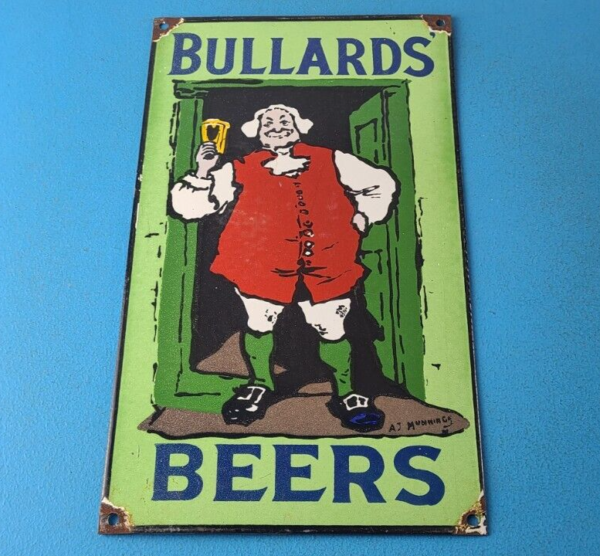 Vintage Beer Sign Bullards Brewery Beverage Gas Station Pump Sign 305772242423