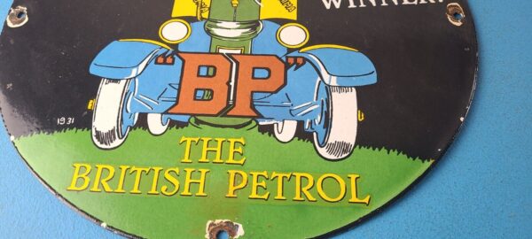 Vintage British Petroleum Sign England UK BP Porcelain Sign 305743300033 11