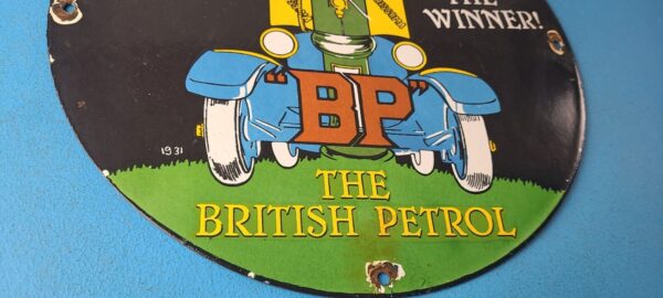 Vintage British Petroleum Sign England UK BP Porcelain Sign 305743300033 6