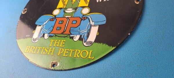 Vintage British Petroleum Sign England UK BP Porcelain Sign 305743300033 9