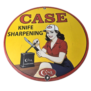Vintage Case xx Knives Sign - Porcelain Service Station Store Advertisement Sign