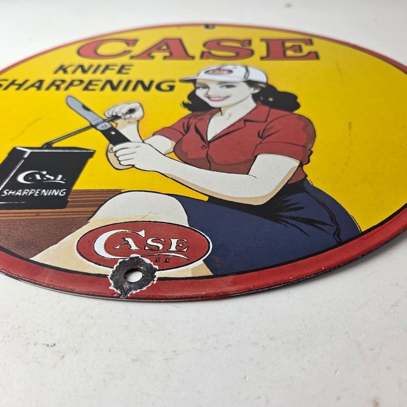 Vintage Case xx Knives Sign - Porcelain Service Station Store Advertisement Sign - Image 10