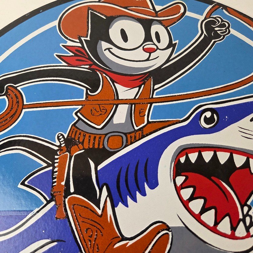 Vintage Felix the Cat Sign - Cartoon Comic Advertising Gas Oil Pump Sign - Image 3