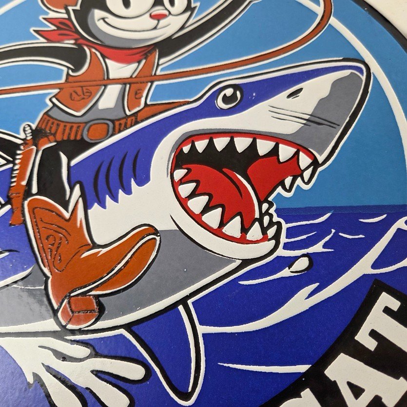 Vintage Felix the Cat Sign - Cartoon Comic Advertising Gas Oil Pump Sign - Image 4