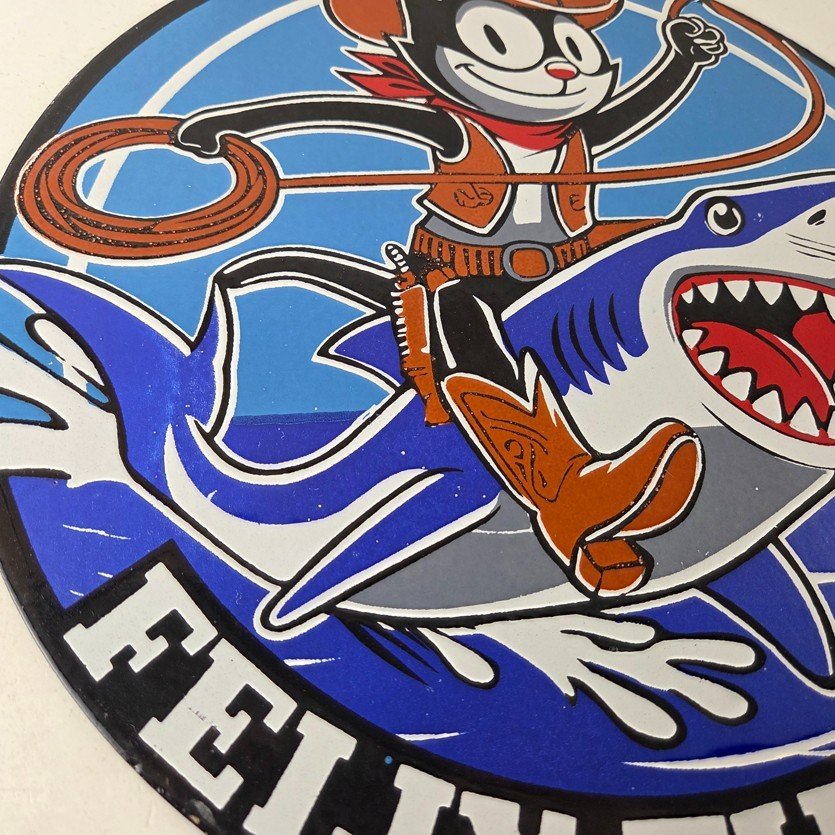 Vintage Felix the Cat Sign - Cartoon Comic Advertising Gas Oil Pump Sign - Image 6