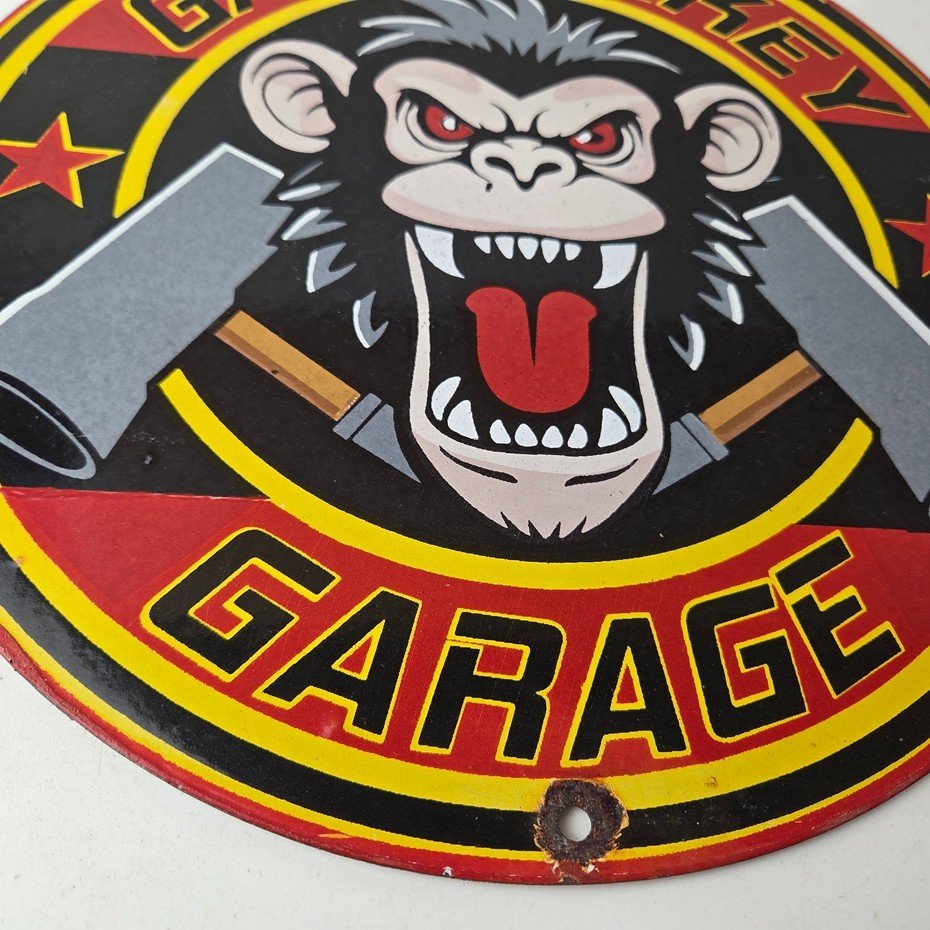 Vintage Gas Monkey Garage Porcelain Sign - Gas Pump Service Station Shop Sign - Image 11
