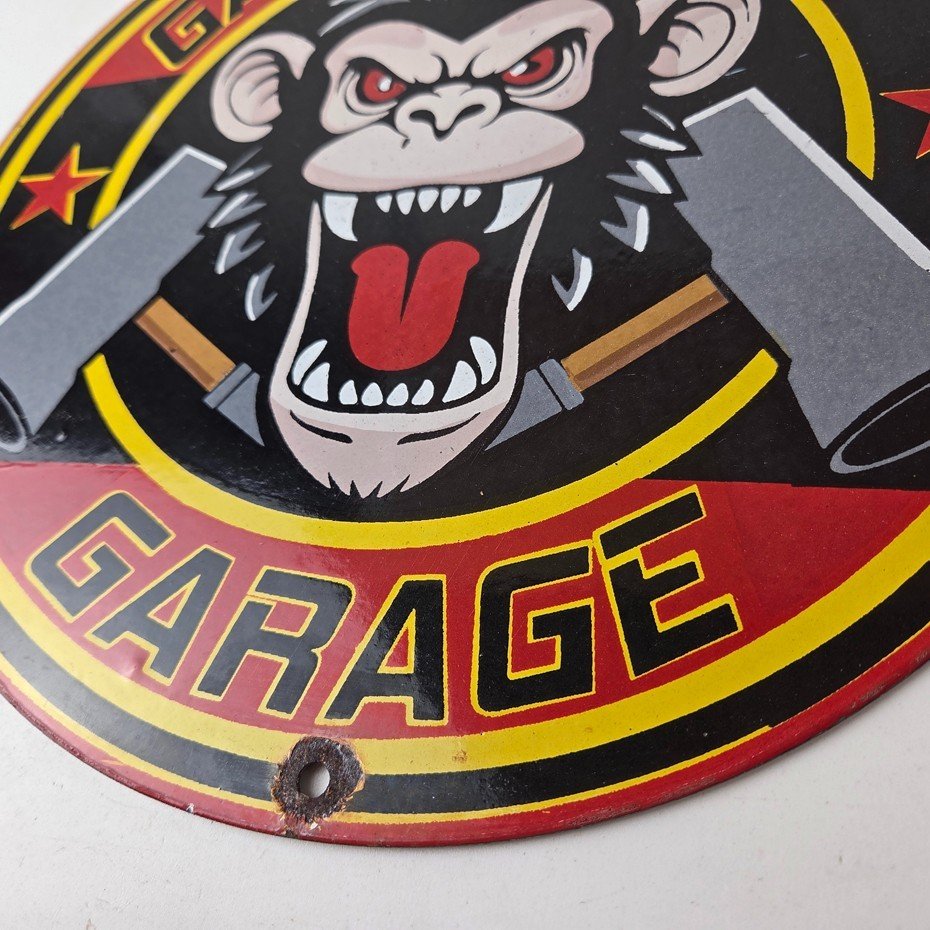 Vintage Gas Monkey Garage Porcelain Sign - Gas Pump Service Station Shop Sign - Image 14