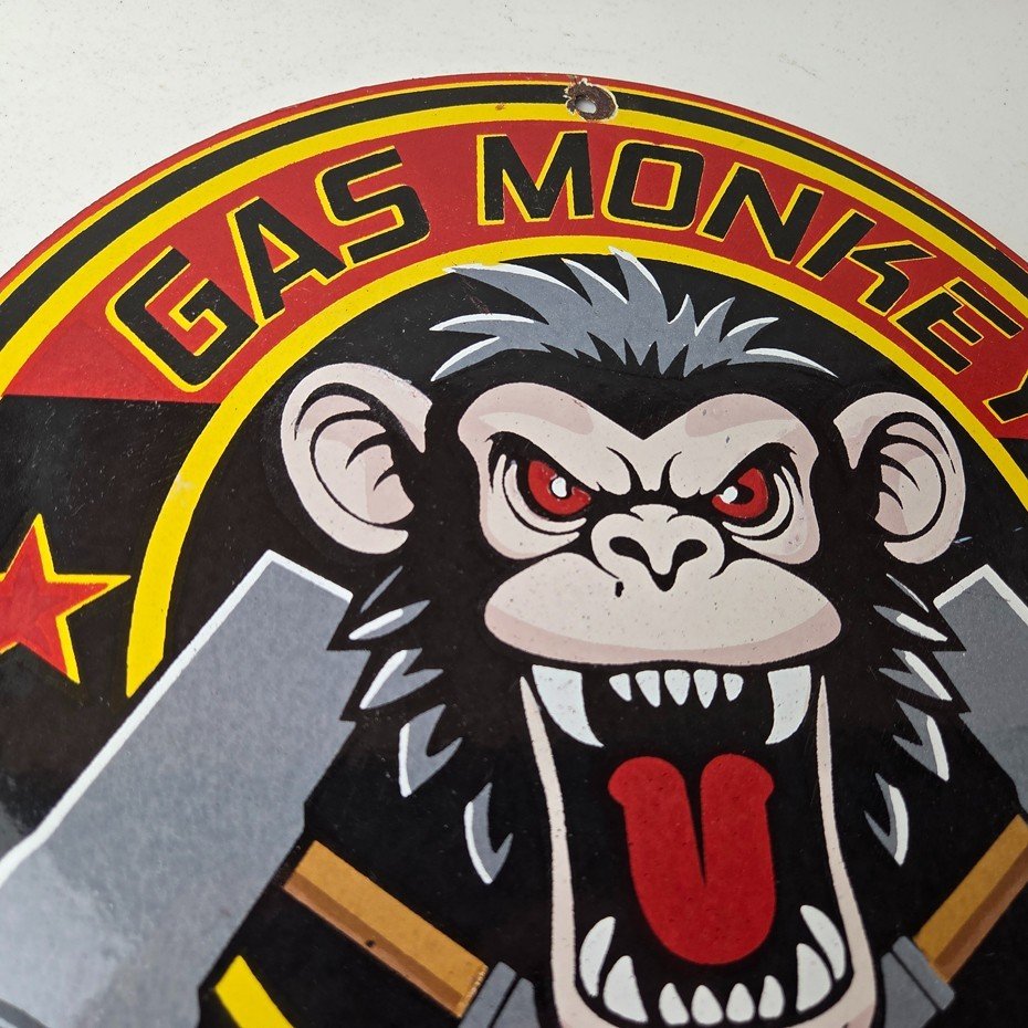 Vintage Gas Monkey Garage Porcelain Sign - Gas Pump Service Station Shop Sign - Image 5