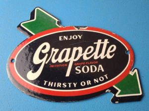 Vintage Grapette Soda Sign Porcelain Grape Flavor Sign 305870746093